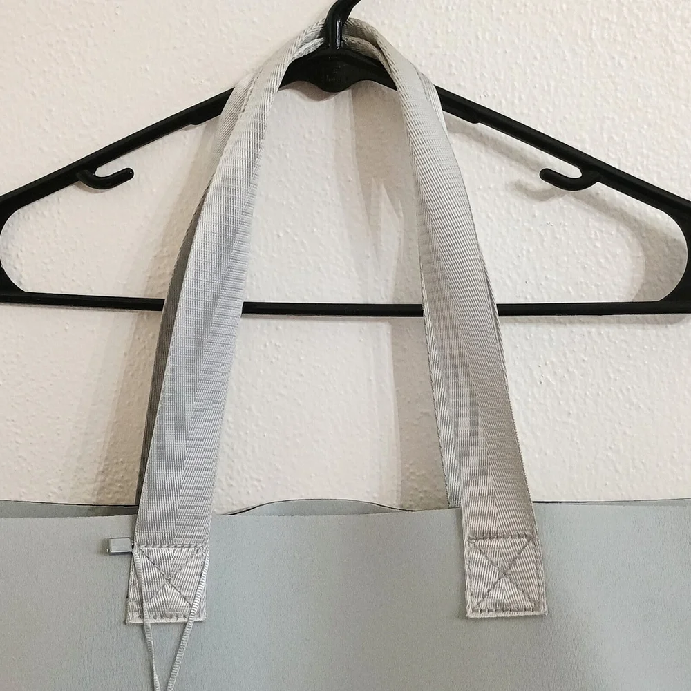NWT Max Mara Palizzo Light Gray Foam Fabric Tote Handbag Shop Bag READ - Picture 6 of 13